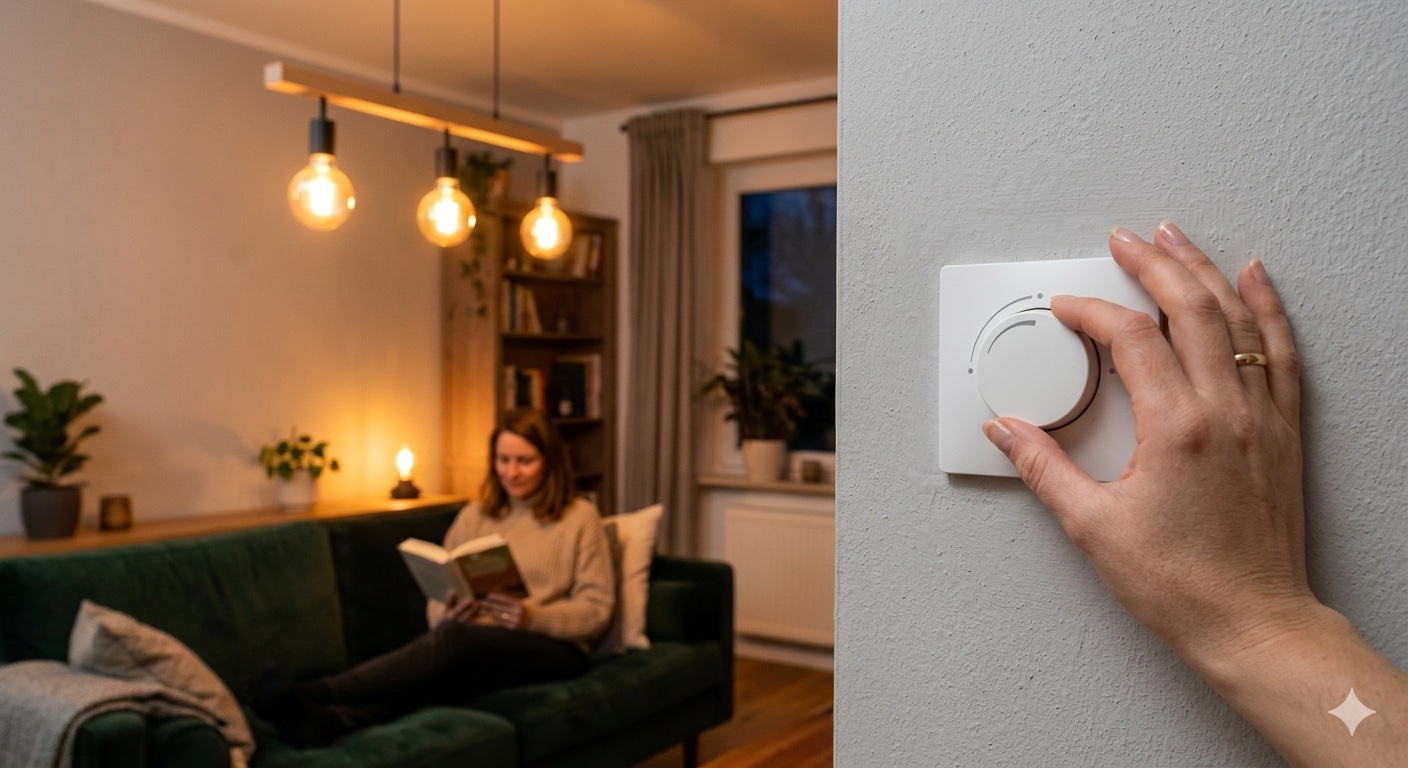 mit einem Dimmer Strom sparen