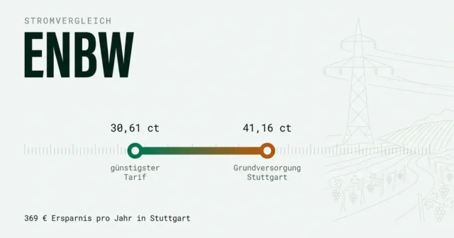 Stromvergleich EnBW: Grundversorger in Baden-Württemberg