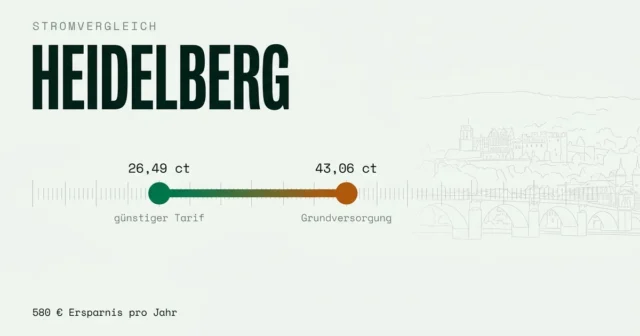 Stromvergleich Heidelberg: günstigsten Stromanbieter finden