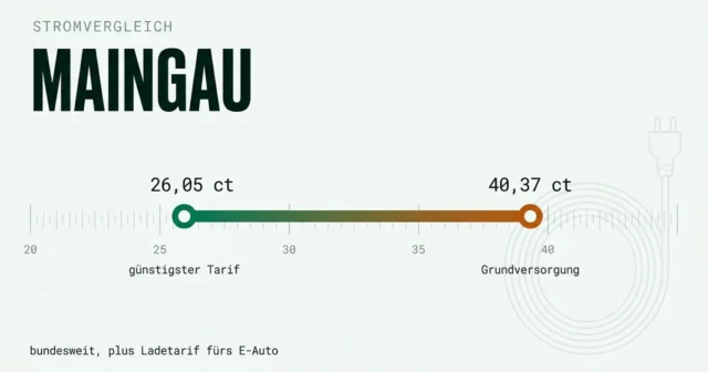 MAINGAU Energie im Stromvergleich: Tarife und Ladestrom