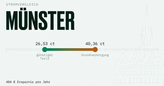 Stromvergleich Münster: günstigsten Stromanbieter finden